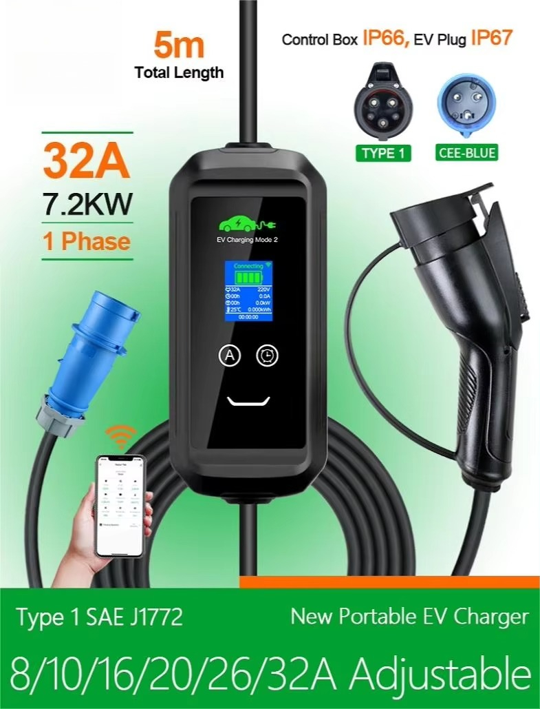 Custom USA AC Portable EV Char - Car Charger recension och pris