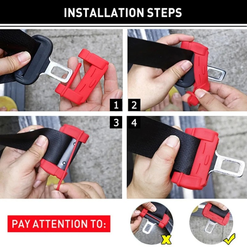 2pcs Car Seat Belt Clip Silico - Car Seat Cover recension och pris