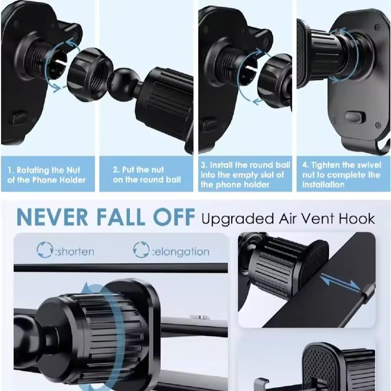 Universal Car Hook Base Phone  - Car Phone Holder recension och pris