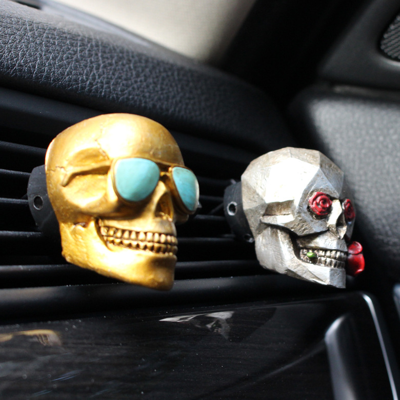 2‌pcs/set Resin Rose Skull Car - Car Air Freshener recension och pris